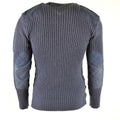Original British army pullover Commando Jumper Blue Grey sweater Wool V-Neck