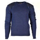 Original British army pullover V-Neck Commando Jumper sweater Wool blue grey - GoMilitar