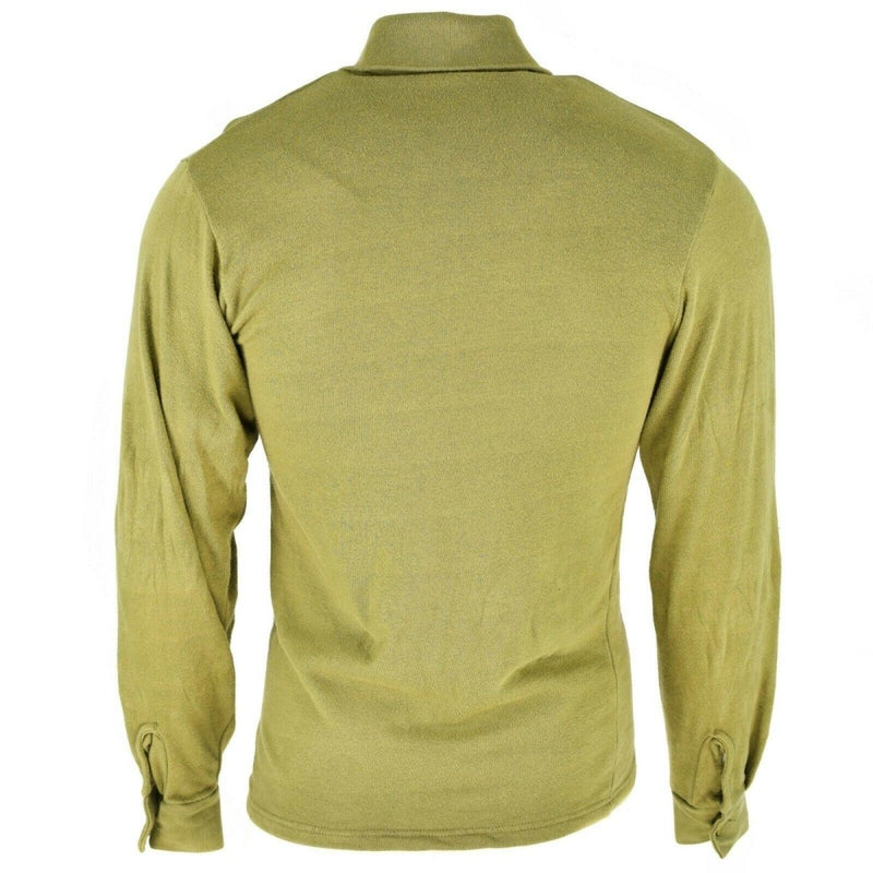 Original British army tricot shirt zipper Undershirt zipped thermal Green OD - GoMilitar