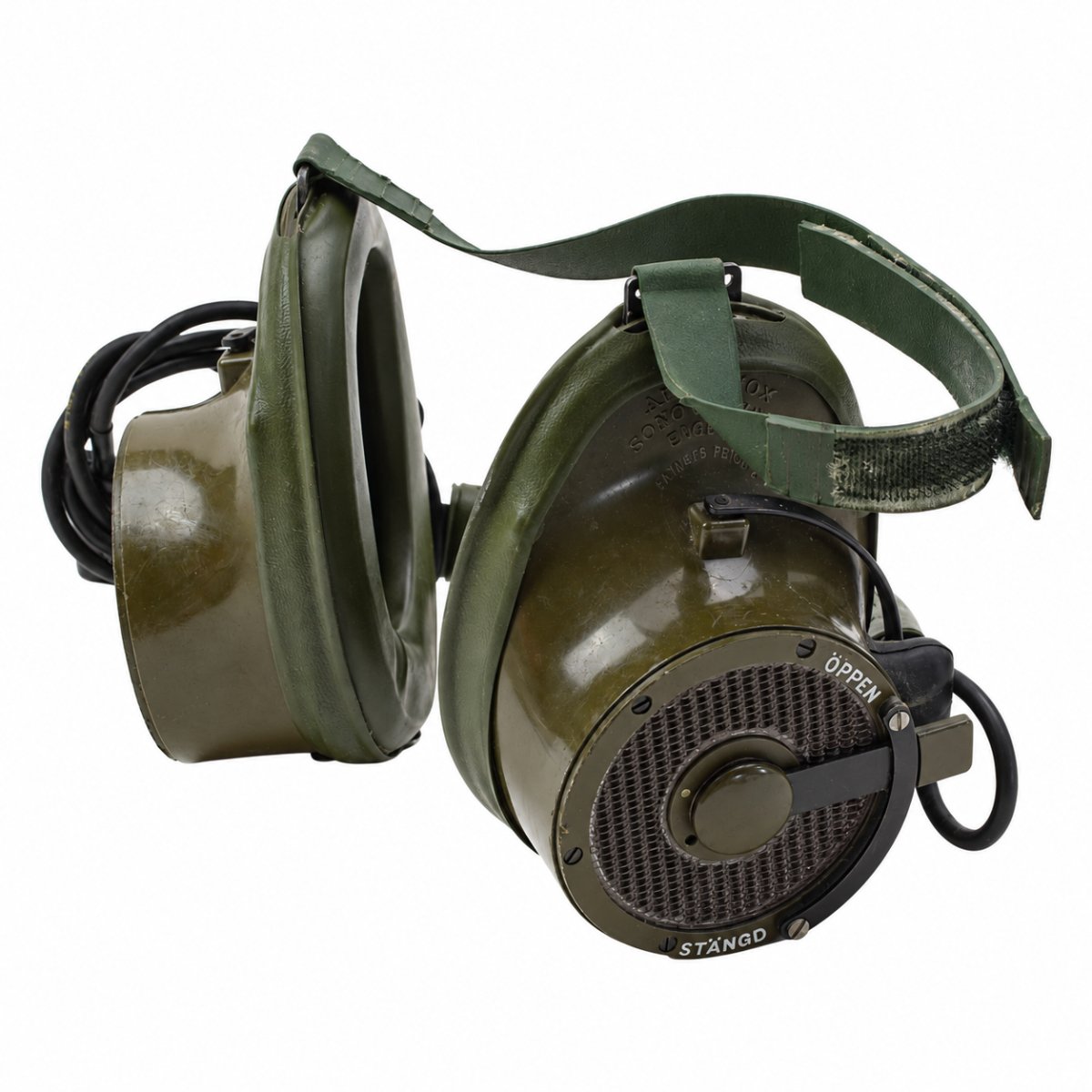 Original British Military Amplivox Aviation Communications Headset Set Vintage
