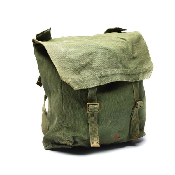 Original British Military M37 Haversack Canvas Bag Large Side Bag Olive