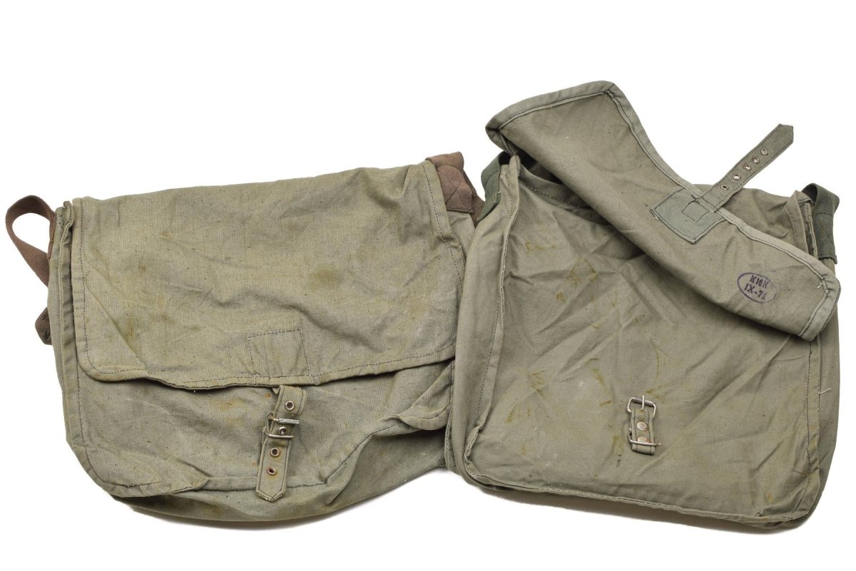 Original Bulgarian Military olive shoulder bag adjustable strap outdoor travel