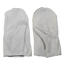 Original Bundeswehr Military Mittens 2 Finger Thumb Seperate Leather White - GoMilitar