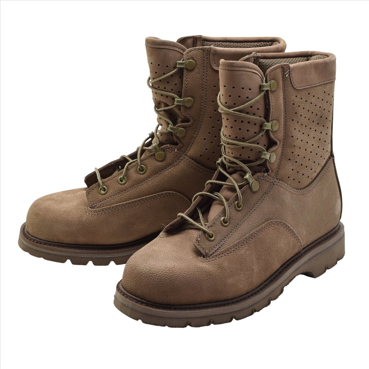 Original Canadian Army Leather Combat Boots Breathable Military Surplus Brown