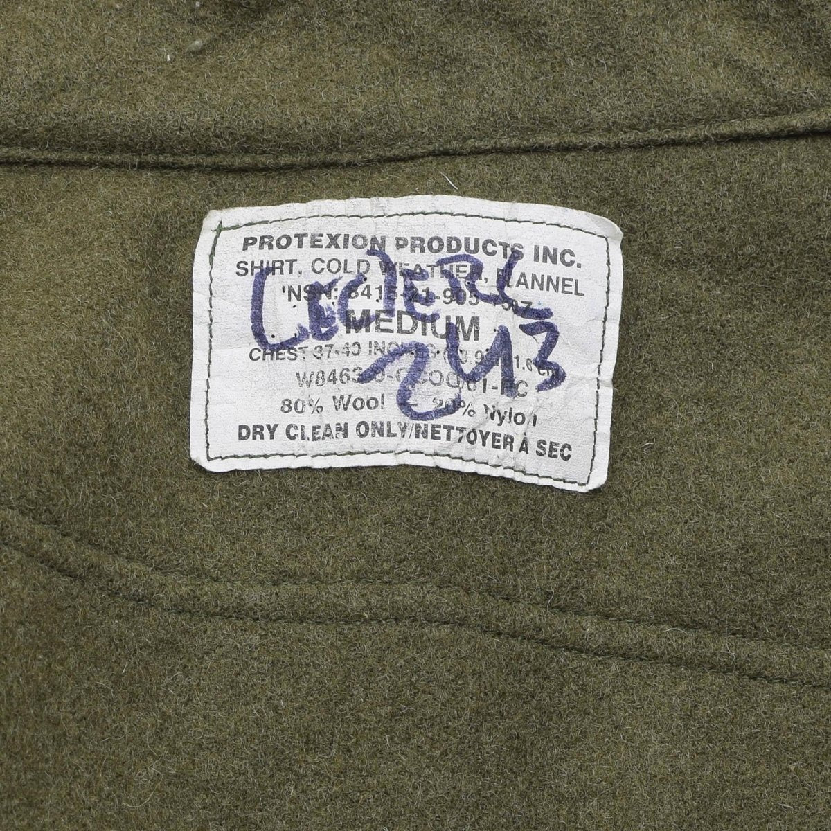 Original Canadian Army Wool Field Jacket Vintage Military Surplus Olive