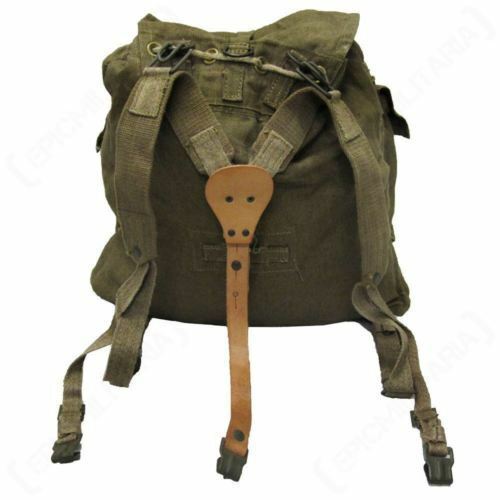 Original Czech Army M60 Canvas Rucksack Vintage Military Backpack Y Straps