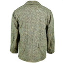 Back view of Original Czech army M60 field jacket with raindrop camouflage and durable fabric.