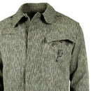 Vintage Czech army M60 field jacket in raindrop camouflage with buttoned chest pocket and classic collar design