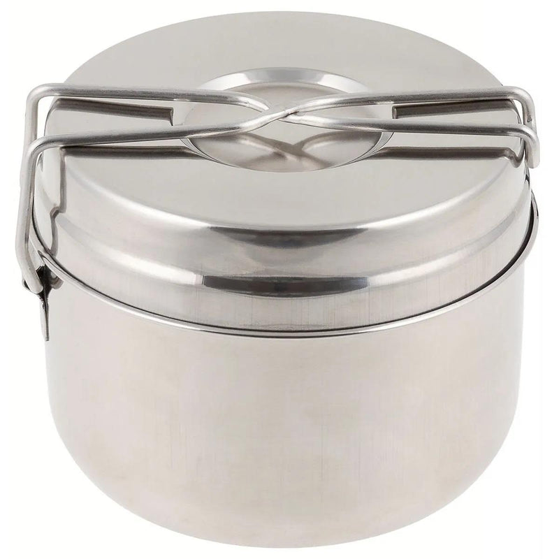 Original Czech Army stainless steel mess tin set camping outdoor cooking pot pan - GoMilitar