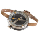 Original Czech Military Bracelet Compass Map Measure Leather Strap Brown with brown leather strap for outdoor navigation use