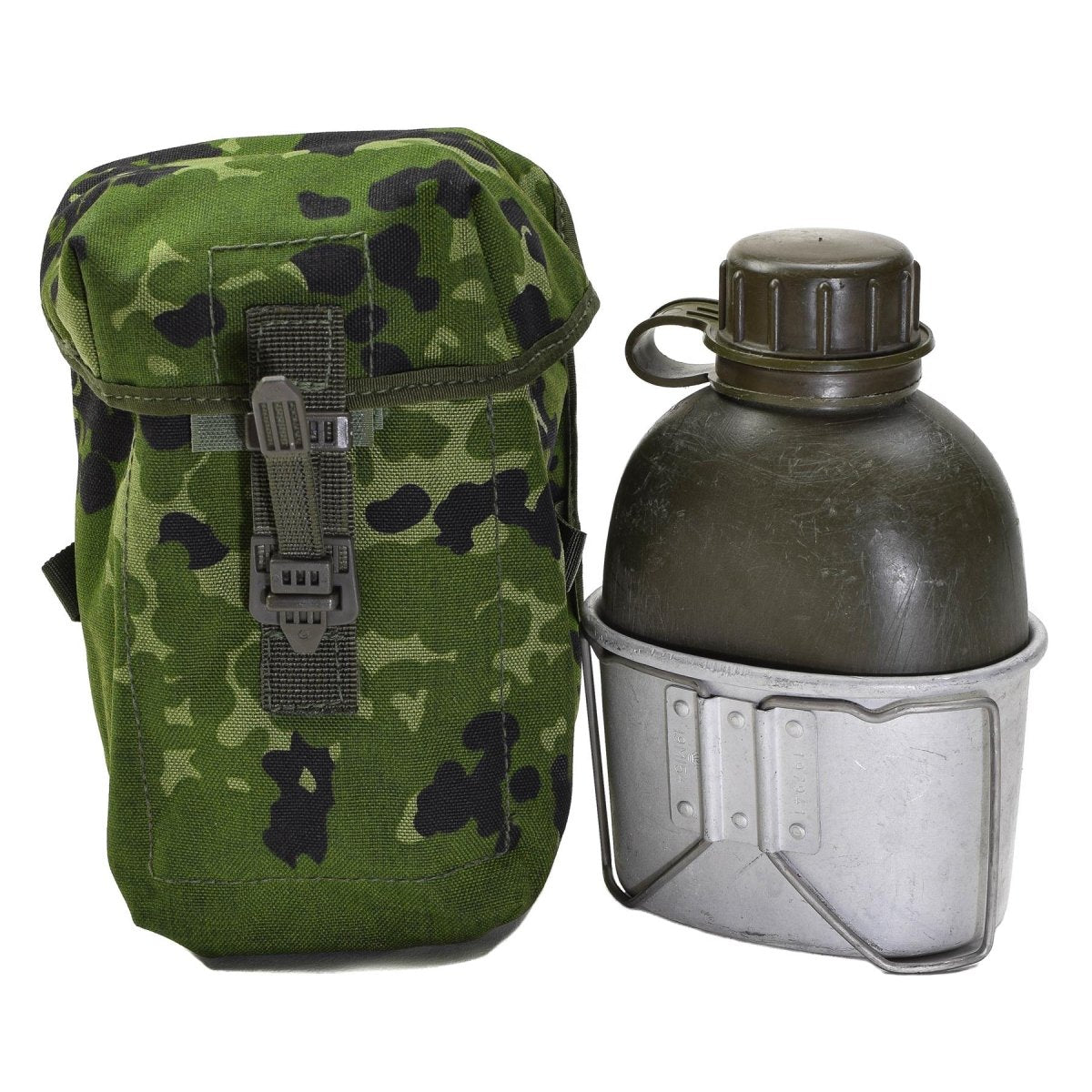 Original Danish Military flask canteen pouch universal attachment DK camouflage