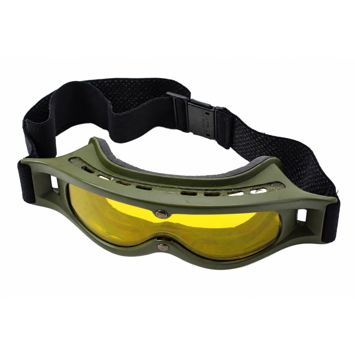 Original Dutch Army Tactical Goggles 3 Lenses Adjustable Strap Pouch Olive
