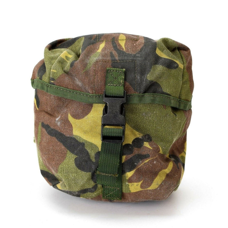 Original Dutch Army medium MOLLE utility pouch with DPM camouflage pattern and quick-release buckle for tactical gear storage