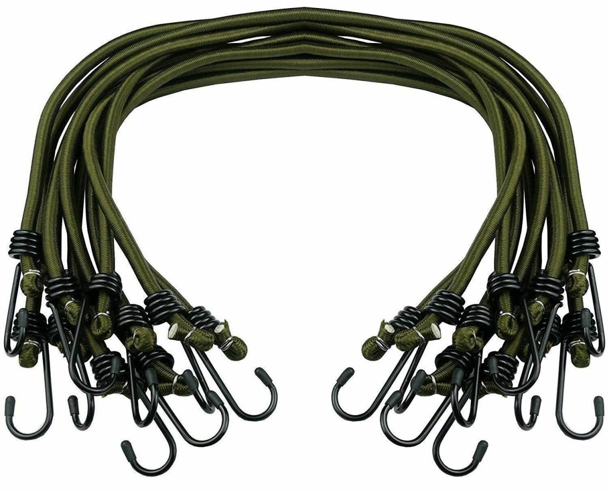 Original Dutch Military Elastic Cords 3 Pack Outdoor Camping Equipment Olive