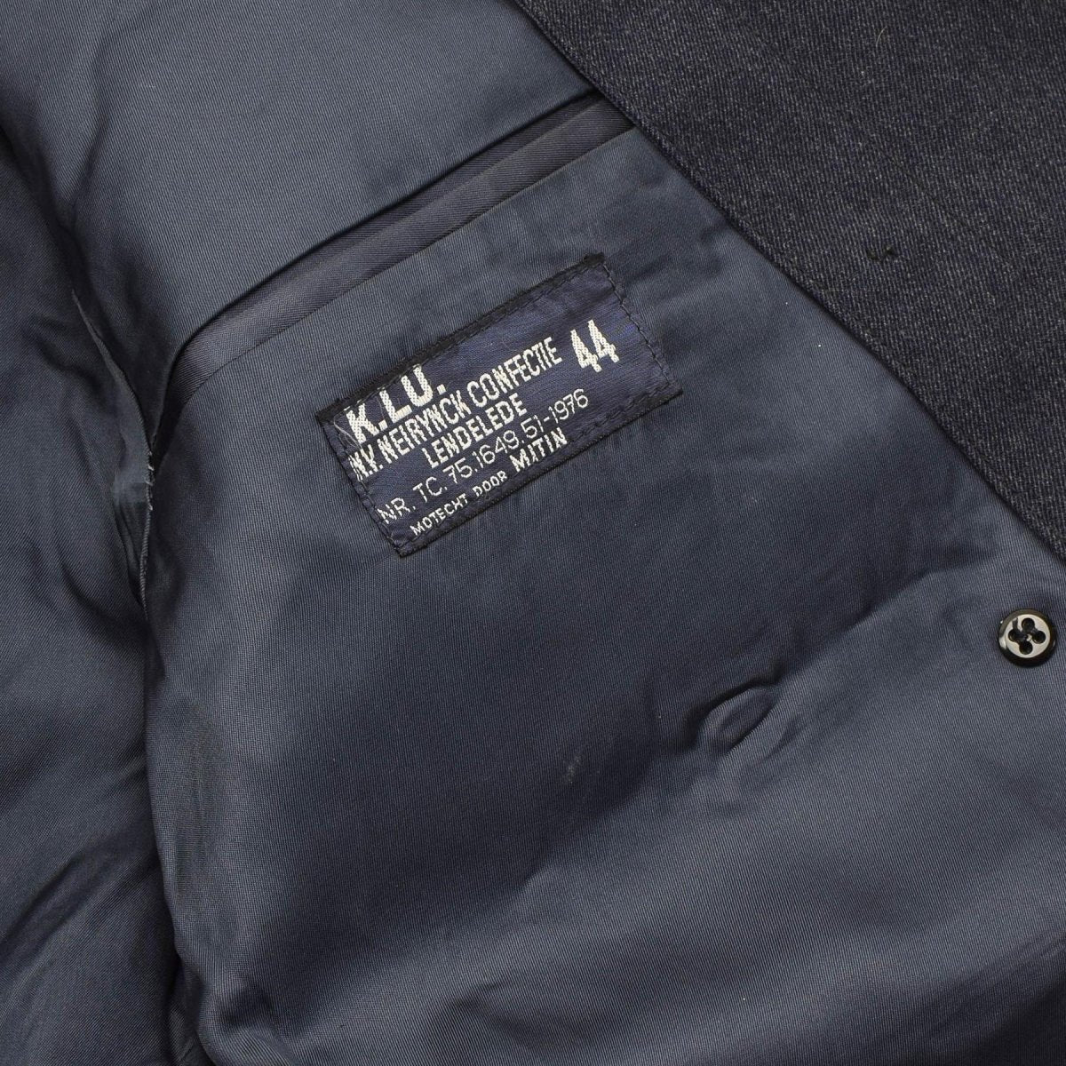 Original Dutch Military Formal Dress Coat Double Breasted Belted Blue