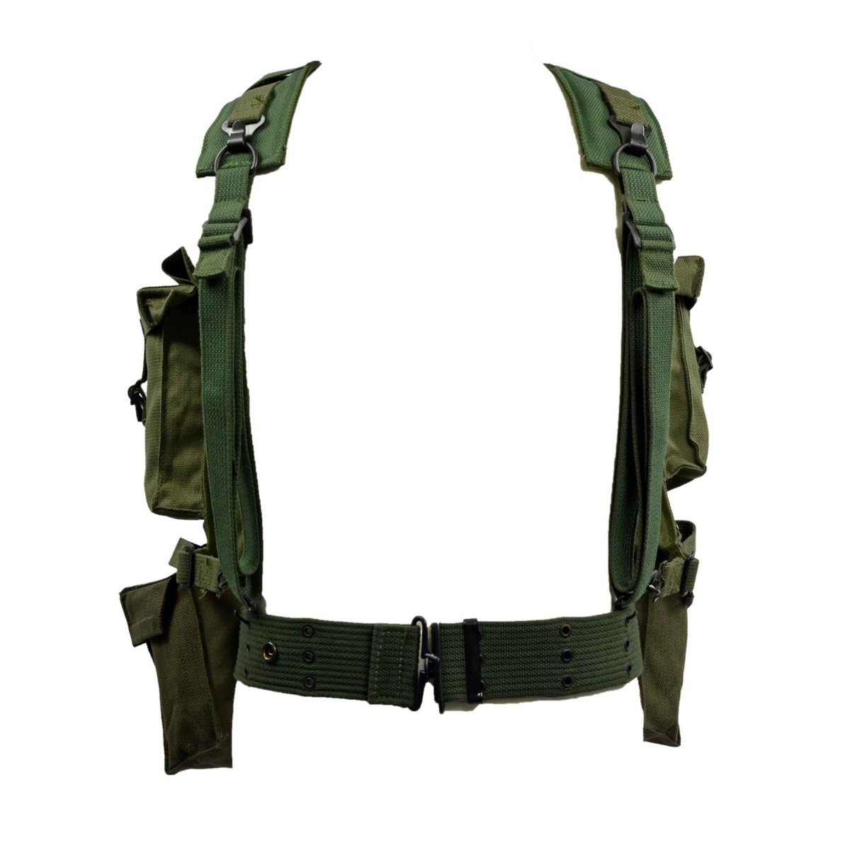 Original Dutch Military M58 Webbing Pattern 35L Backpack Perforated Belt Olive