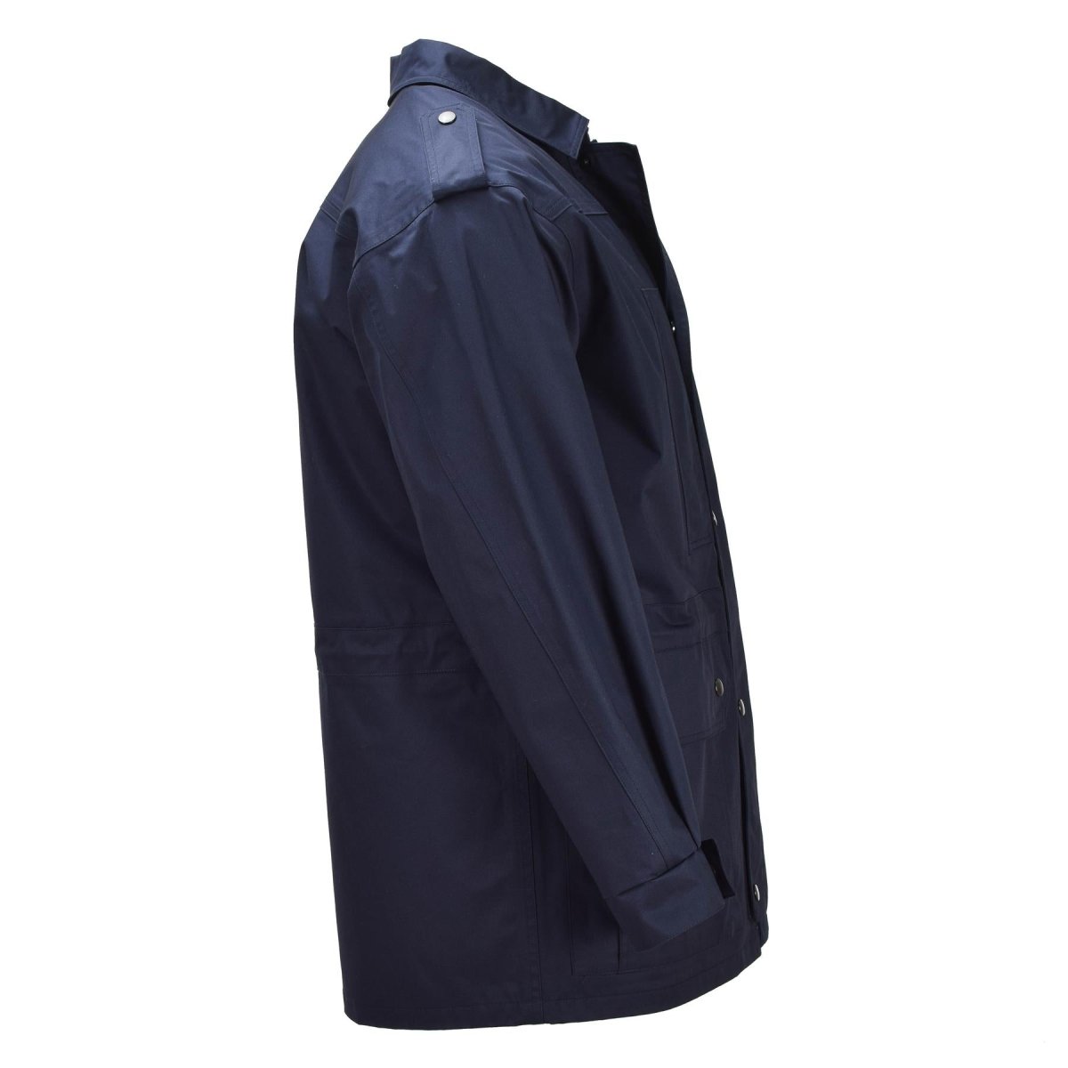 Original Dutch Military Parka Turn Down Collar Fisherman Logo Army Jacket Blue