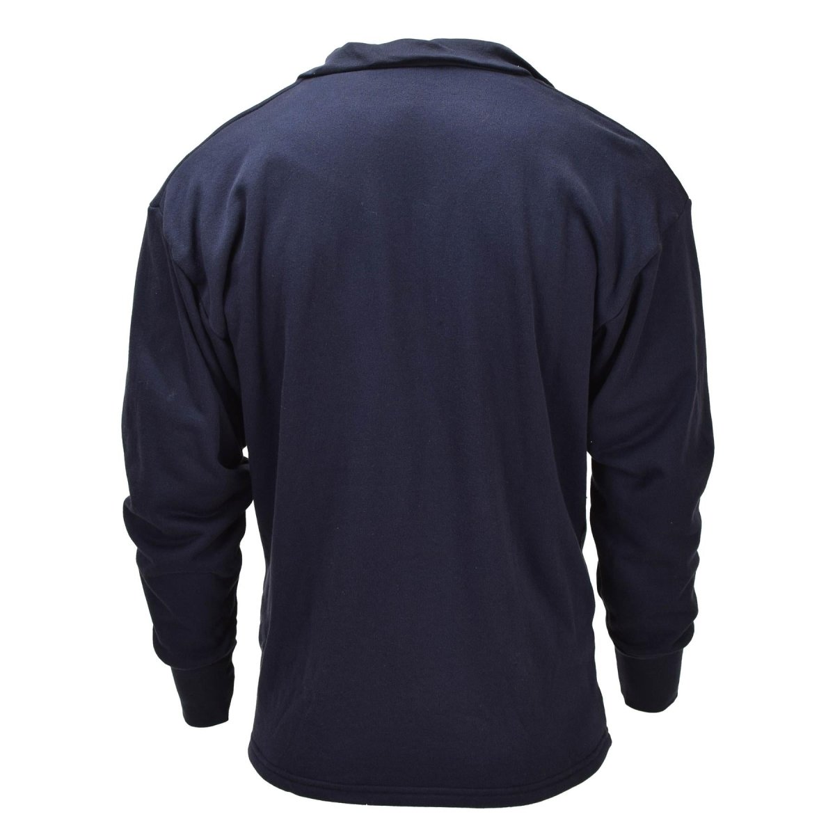 Original Dutch Military Thermal Undershirt Long Sleeve Half Zip Closure Blue