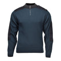 Original Dutch Military Troyer Sweater Rib Knit Quarter Zip Petrol Green