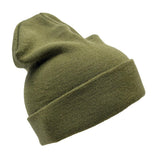 Original Dutch Military WoolGuard Roll Top Wool Beanie Winter Hat Green