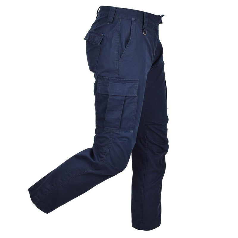 Original Dutch Military Work Pants Women Reinforced Knees Cargo Pockets Blue - GoMilitar