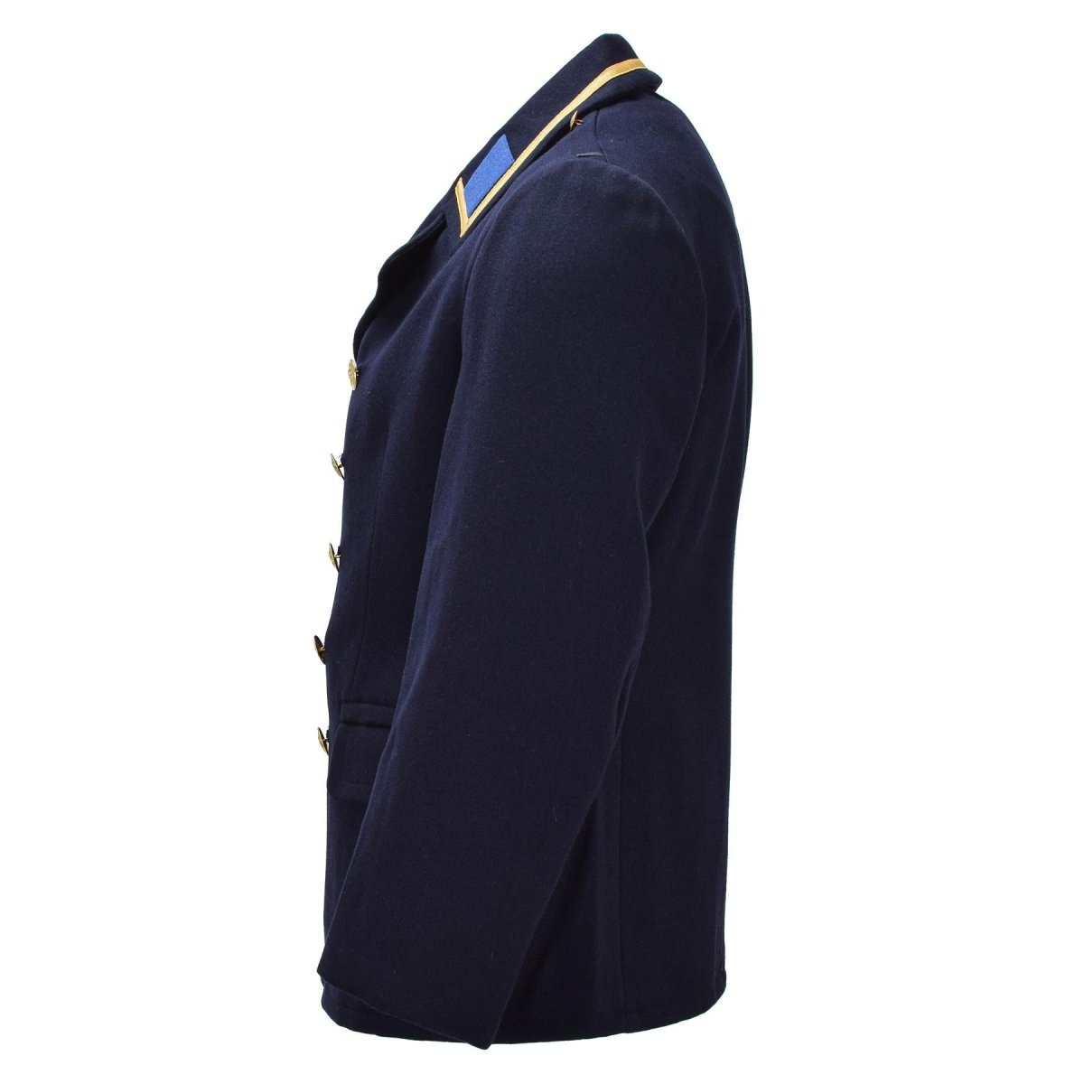 Original East German Military VM Greatcoat Double Breasted Vintage Blue