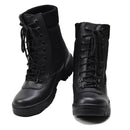 Original French military black leather breathable boots lightweight army NEW - GoMilitar