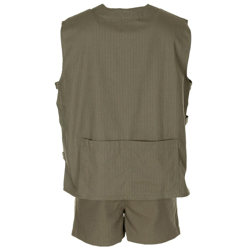 Original French military jungle sleeveless olive shirt tactical lightweight NEW - GoMilitar