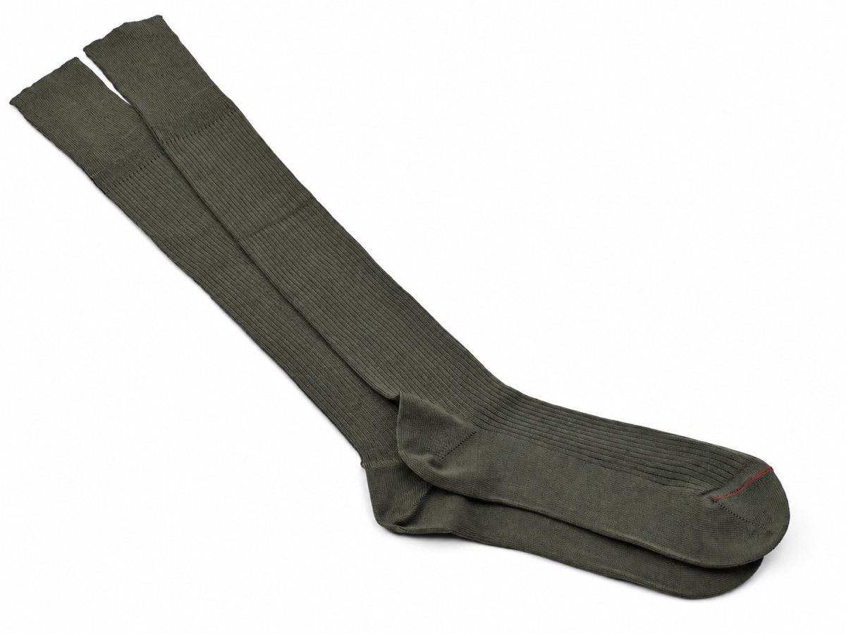 Original French Military Knee High Socks Wool Polyester Blend Outdoor Olive