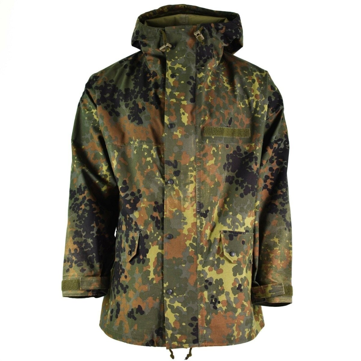 Original German army field Jacket GoreTex Flecktarn waterproof rain parka NEW
