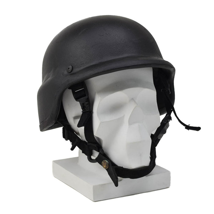 Original German Army Kevlar Combat Helmet Tactical Adjustable Strap Black - GoMilitar