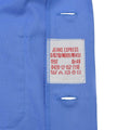 Original German Army Pajama Shirt Long Sleeve Button Front Sleepwear Blue