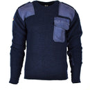 Original German army pullover Commando Jumper Blue navy sweater Wool Military - GoMilitar