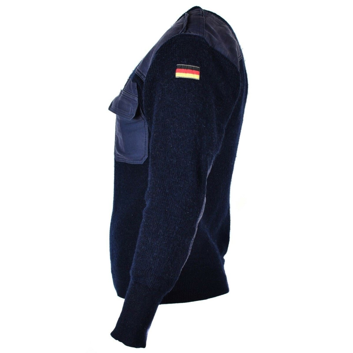 Original German army pullover Commando Jumper Blue navy sweater Wool Military