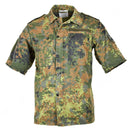 Original German army shirt zipped flecktarn short sleeves combat BW Army issue - GoMilitar