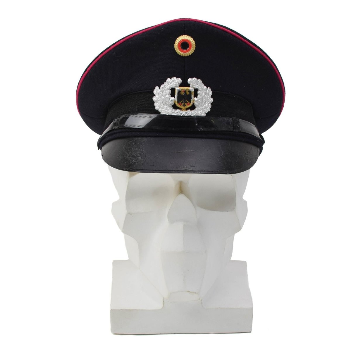 Original German Fire Department Brigade Peaked Cap Cockade BGS Badge Blue