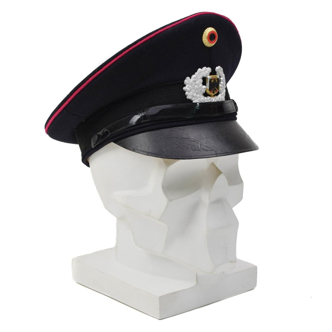 Original German Fire Department Brigade Peaked Cap Cockade BGS Badge Blue