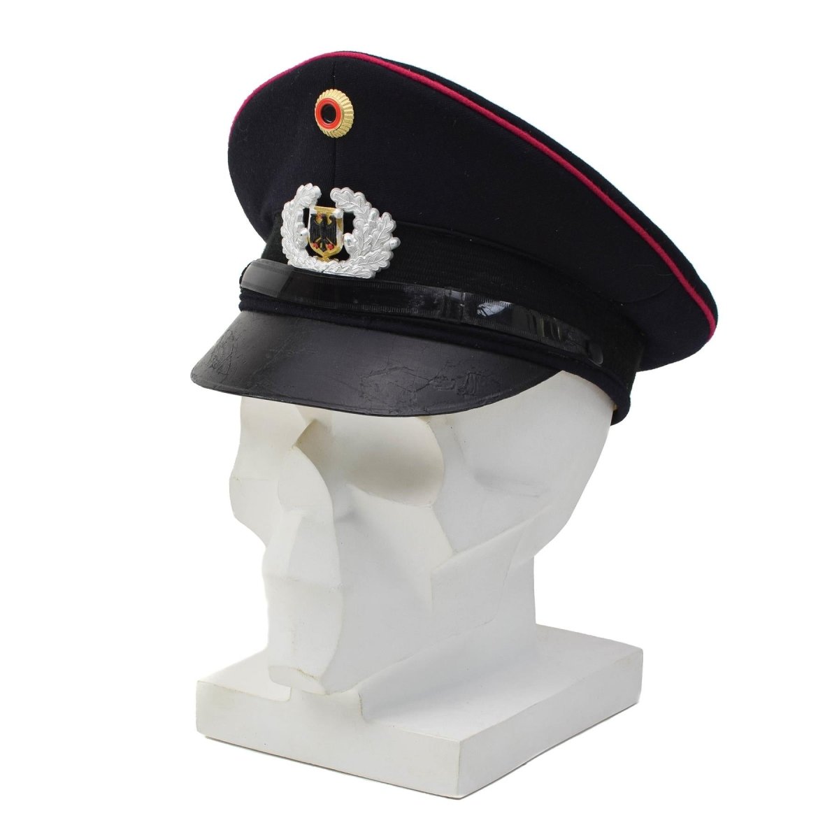 Original German Fire Department Brigade Peaked Cap Cockade BGS Badge Blue