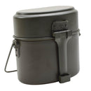 Original German Military Mess Kit Aluminium 3 Part Pot Lid Container Olive - GoMilitar