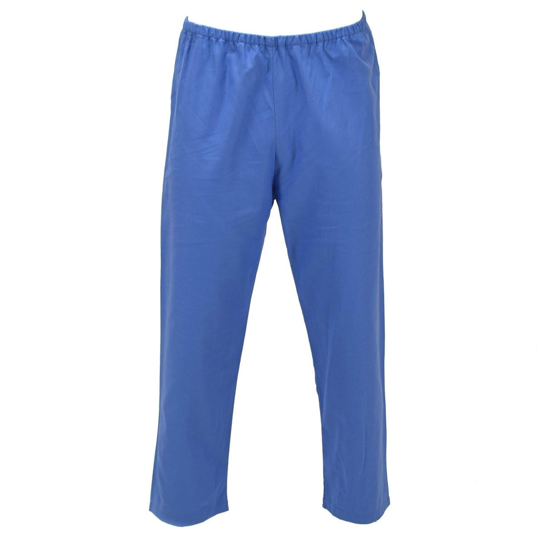 Original German Military Pyjama Trousers Elastic Waist Relaxed Sleepwear Blue
