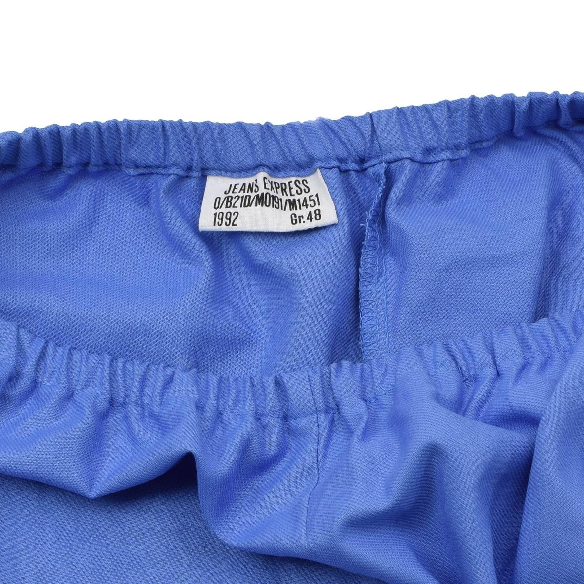 Original German Military Pyjama Trousers Elastic Waist Relaxed Sleepwear Blue