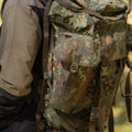 Original German Military Tactical Backpack 65L Combat Rucksack Flecktarn Camo