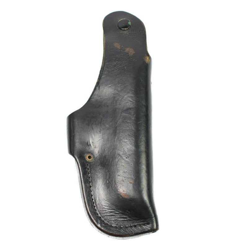 Original German police pistol holster black leather holder - GoMilitar