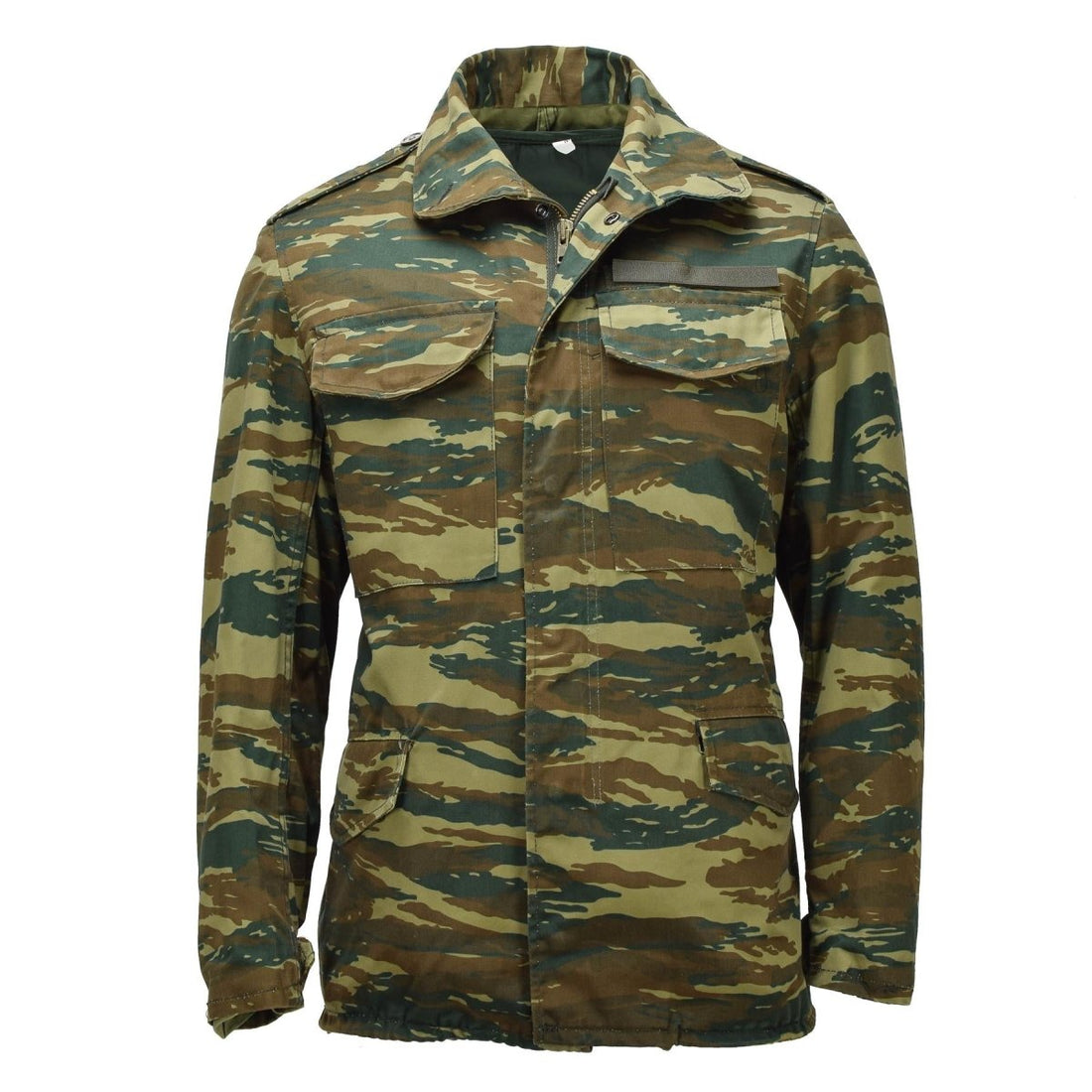 Original Greek Military M65 Field Jacket Removable Liner Army Issue Lizard Camo