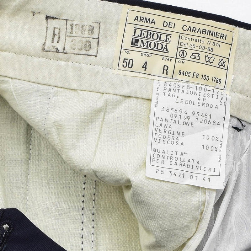Original Italian army police arma dei carabinieri pants blue dress trousers NEW - GoMilitar