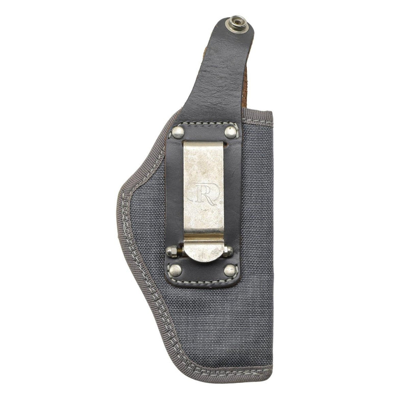 Original Italian Military Pistol Holster Snap Button Closure Leather Gray