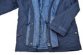 Original Italian Trilaminated Navy Parka Jacket Hooded Vintage Waterproof NEW