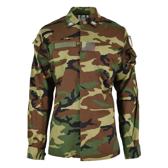 Original Italy military combat jacket lightweight woodland camo army surplus NEW - GoMilitar