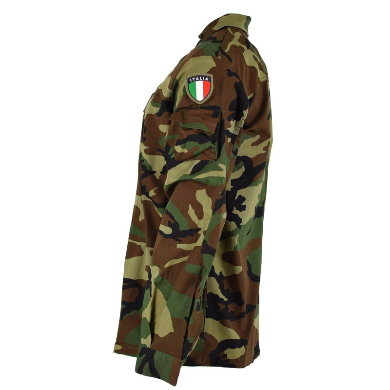 Original Italy military combat jacket lightweight woodland camo army surplus NEW