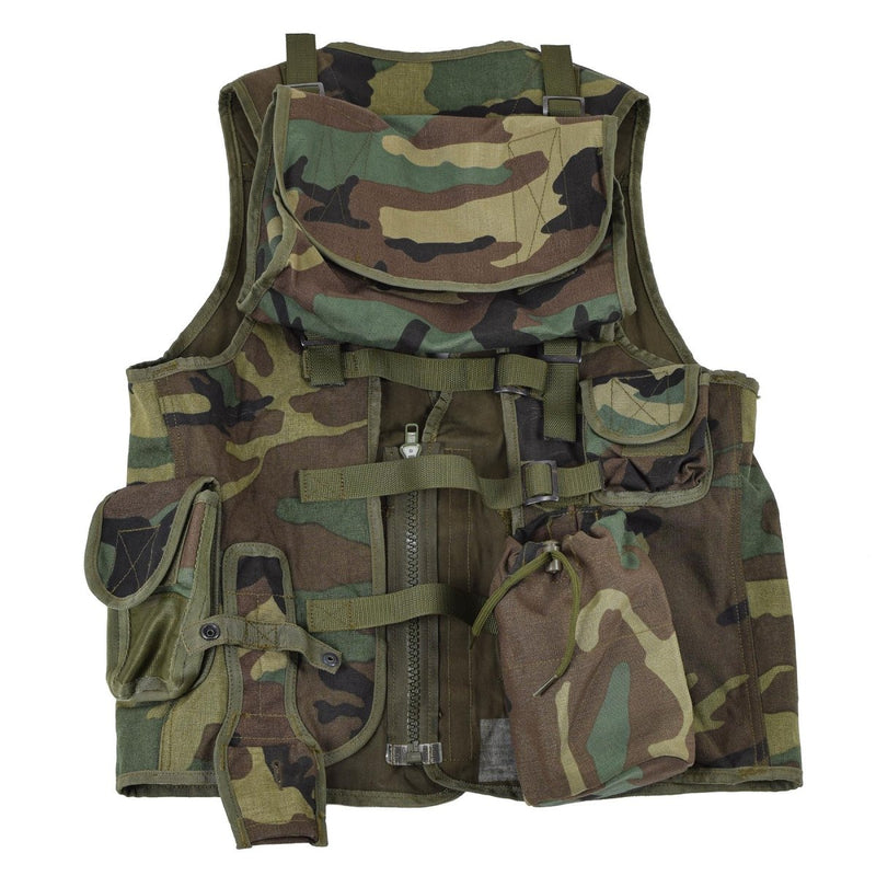 Original Nato tactical vest woodland camouflage multi pockets field army NEW - GoMilitar